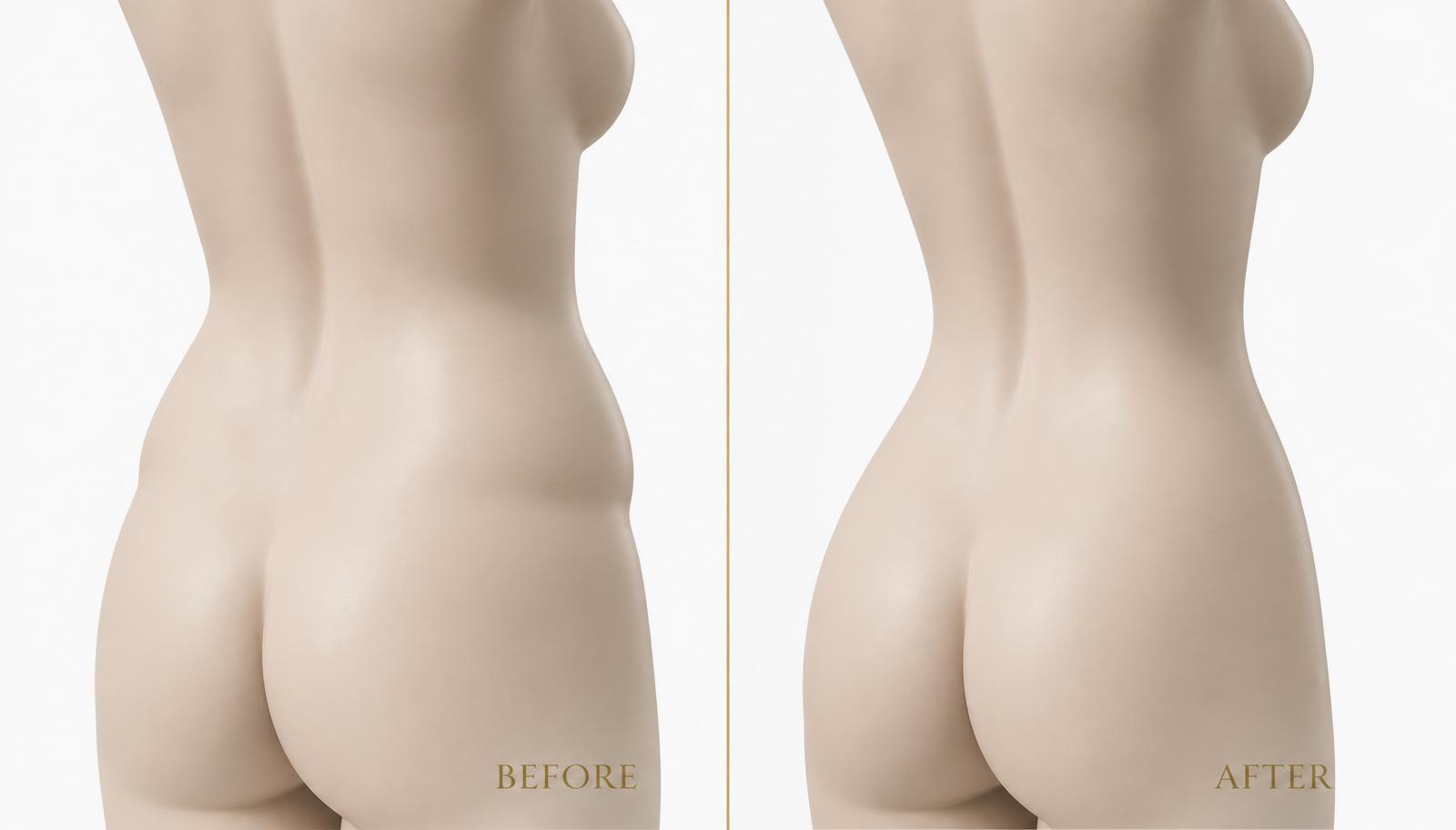 Flanks and waist Lipo 360 before and after — 9-month VASER-assisted contouring result in Miami